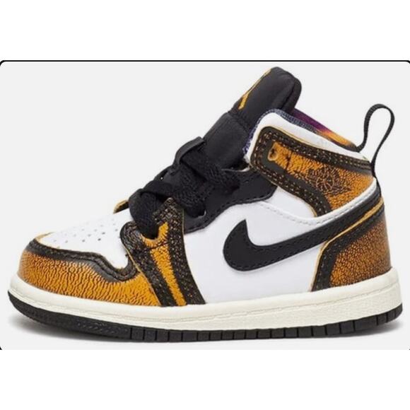 NIKE AIR JORDAN MID SE (TD) TODDLER ORANGE WEAR AWAY SIZE 10C DQ8420-071 - Picture 1 of 12